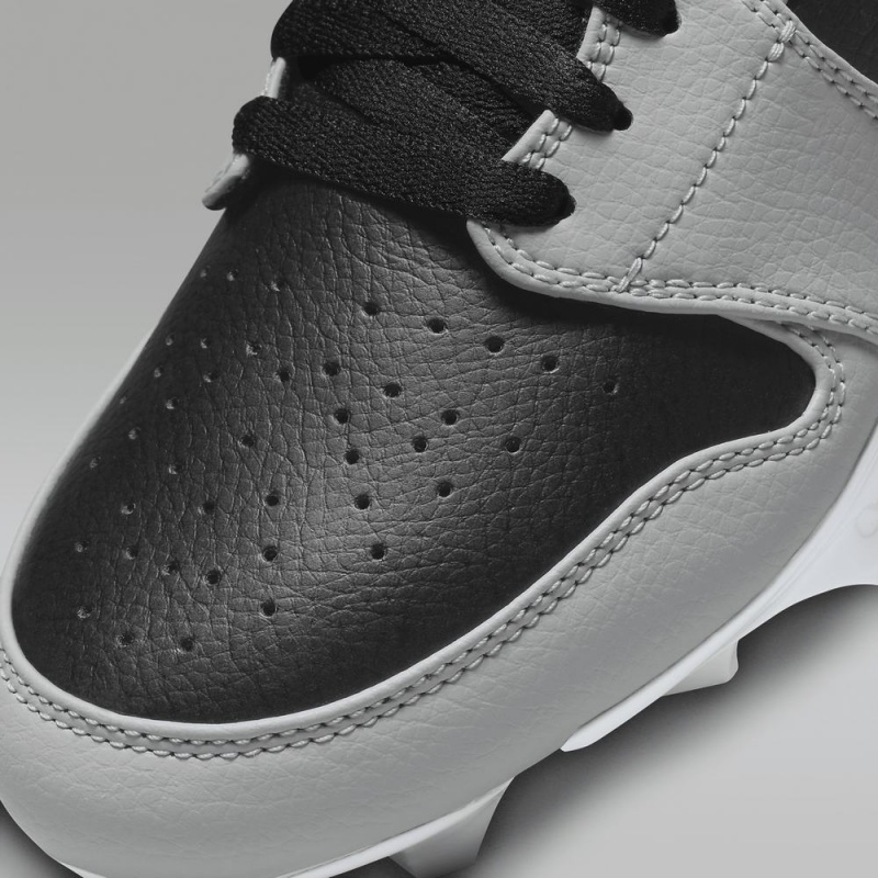 Nike Jordan 1 Low TD Schoenen Heren Zwart Lichtgrijs Nederland | 619582-URZ