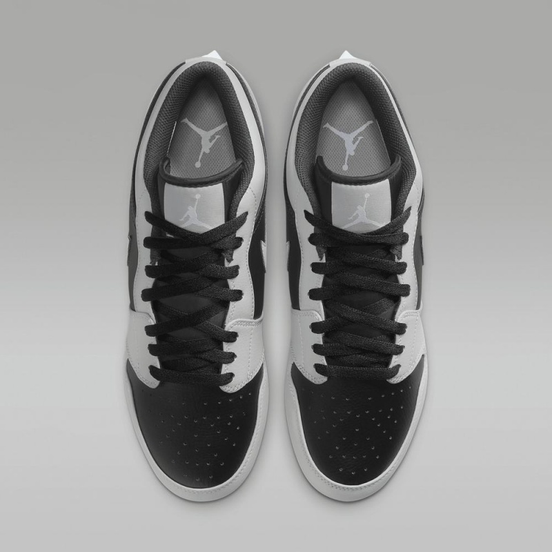 Nike Jordan 1 Low TD Schoenen Heren Zwart Lichtgrijs Nederland | 619582-URZ