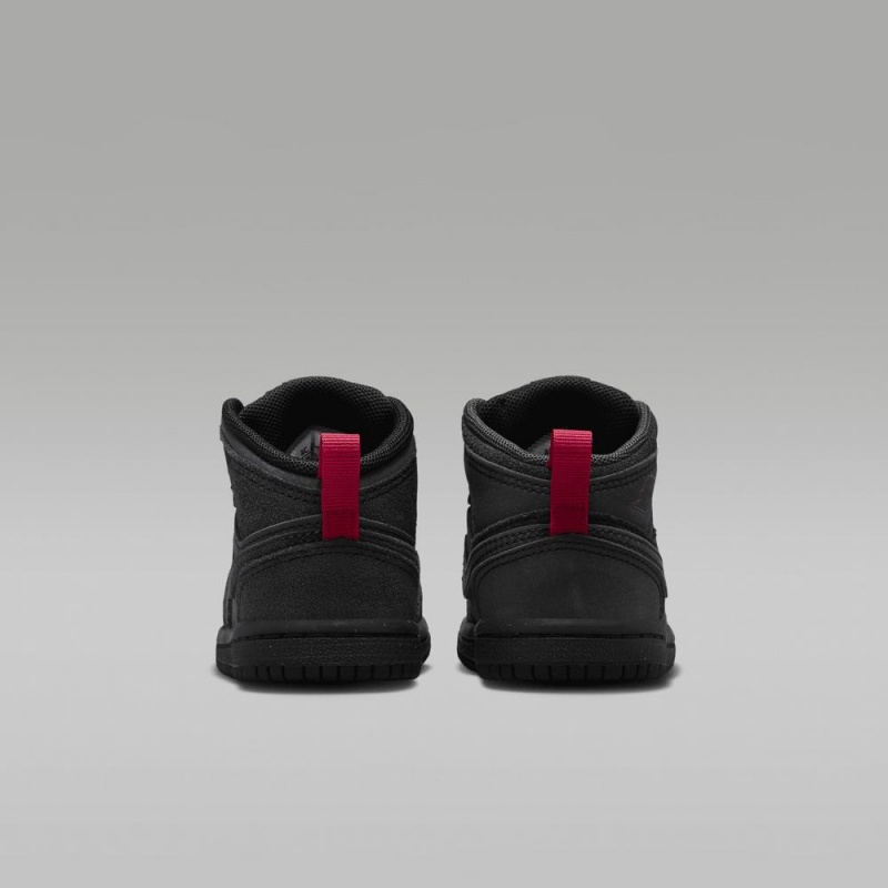 Nike Jordan 1 Mid SE Craft Schoenen Kinderen Zwart Nederland | 456872-TEG