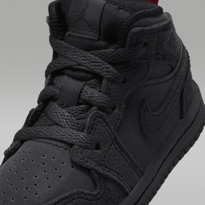 Nike Jordan 1 Mid SE Craft Schoenen Kinderen Zwart Nederland | 456872-TEG