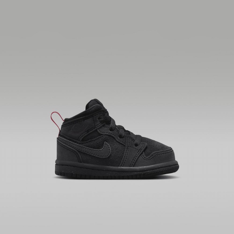 Nike Jordan 1 Mid SE Craft Schoenen Kinderen Zwart Nederland | 456872-TEG