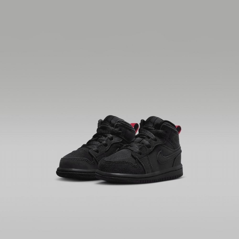 Nike Jordan 1 Mid SE Craft Schoenen Kinderen Zwart Nederland | 456872-TEG