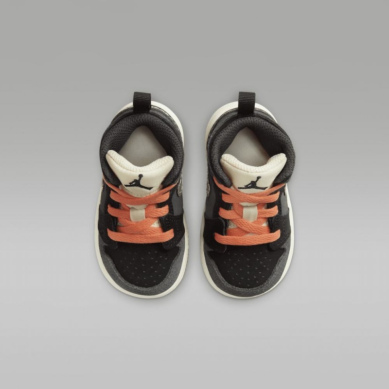Nike Jordan 1 Mid SE Craft Schoenen Kinderen Donkergrijs Zwart Blauw Lichtolijfgroen Nederland | 831294-ZGC