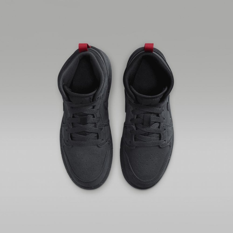 Nike Jordan 1 Mid SE Craft Schoenen Kinderen Donkergrijs Rood Zwart Nederland | 173642-JXC