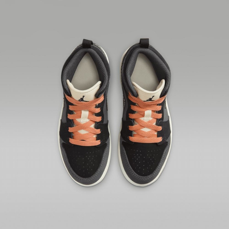 Nike Jordan 1 Mid SE Craft Schoenen Kinderen Donkergrijs Oranje Nederland | 428650-SDV