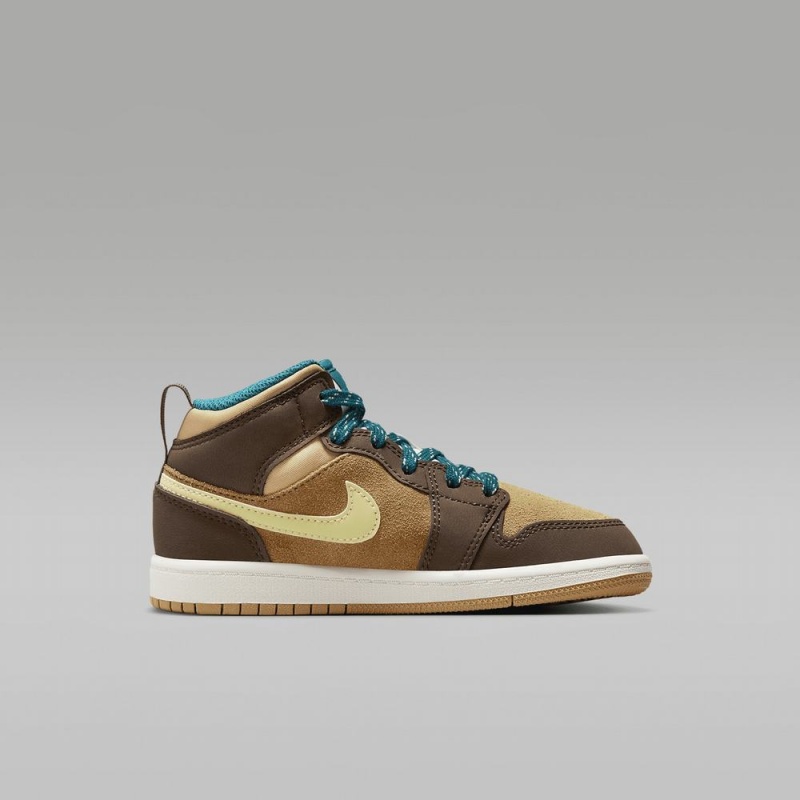 Nike Jordan 1 Mid SE Schoenen Kinderen Bruin Nederland | 520479-MKB