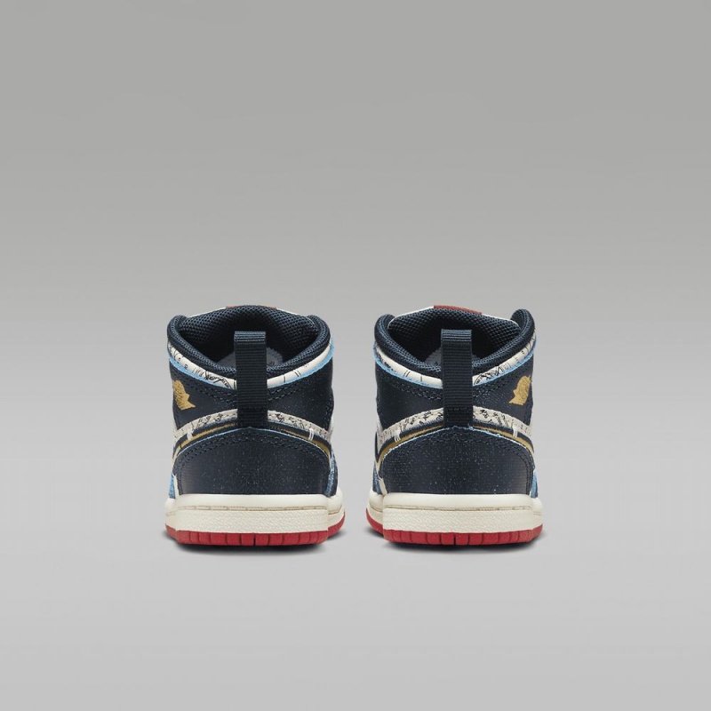 Nike Jordan 1 Mid SE Schoenen Kinderen Blauw Wit Nederland | 986052-XJR