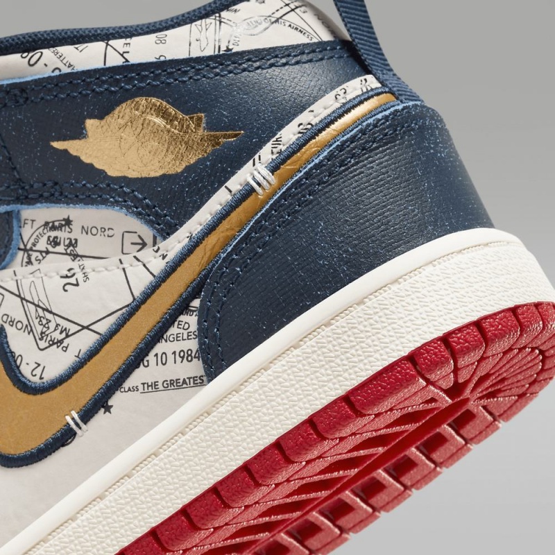 Nike Jordan 1 Mid SE Schoenen Kinderen Donkerblauw Wit Nederland | 729065-WJX