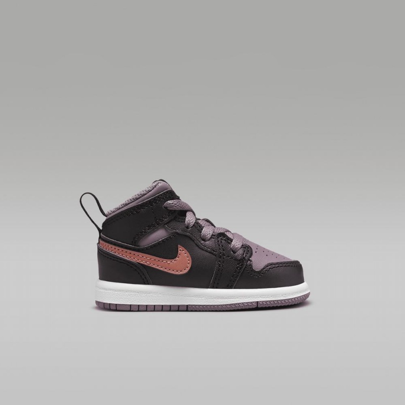 Nike Jordan 1 Mid SE Schoenen Kinderen Paars Zwart Nederland | 798465-AGD