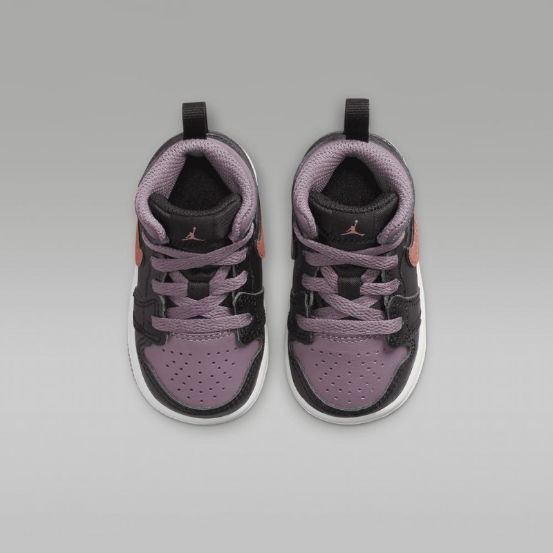 Nike Jordan 1 Mid SE Schoenen Kinderen Paars Zwart Nederland | 798465-AGD
