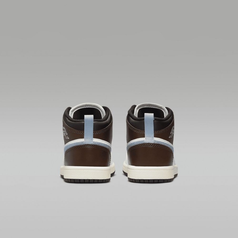 Nike Jordan 1 Mid SE Schoenen Kinderen Wit Chocola Nederland | 906275-FIY