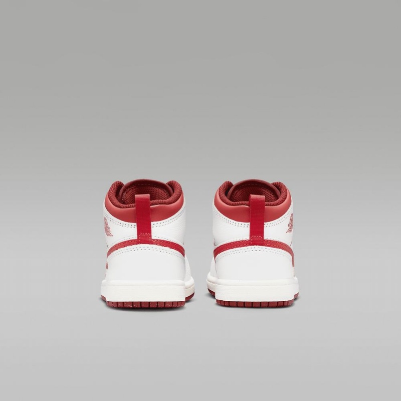 Nike Jordan 1 Mid SE Schoenen Kinderen Wit Rood Nederland | 591762-DIH