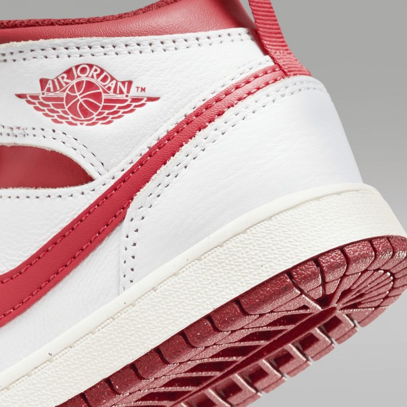 Nike Jordan 1 Mid SE Schoenen Kinderen Wit Rood Nederland | 591762-DIH