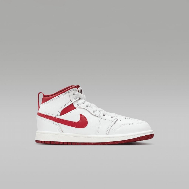 Nike Jordan 1 Mid SE Schoenen Kinderen Wit Rood Nederland | 591762-DIH