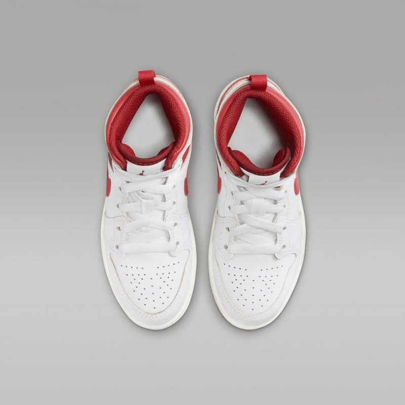Nike Jordan 1 Mid SE Schoenen Kinderen Wit Rood Nederland | 591762-DIH