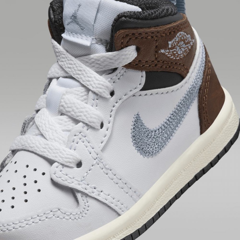 Nike Jordan 1 Mid SE Schoenen Kinderen Wit Chocola Nederland | 504781-DAM