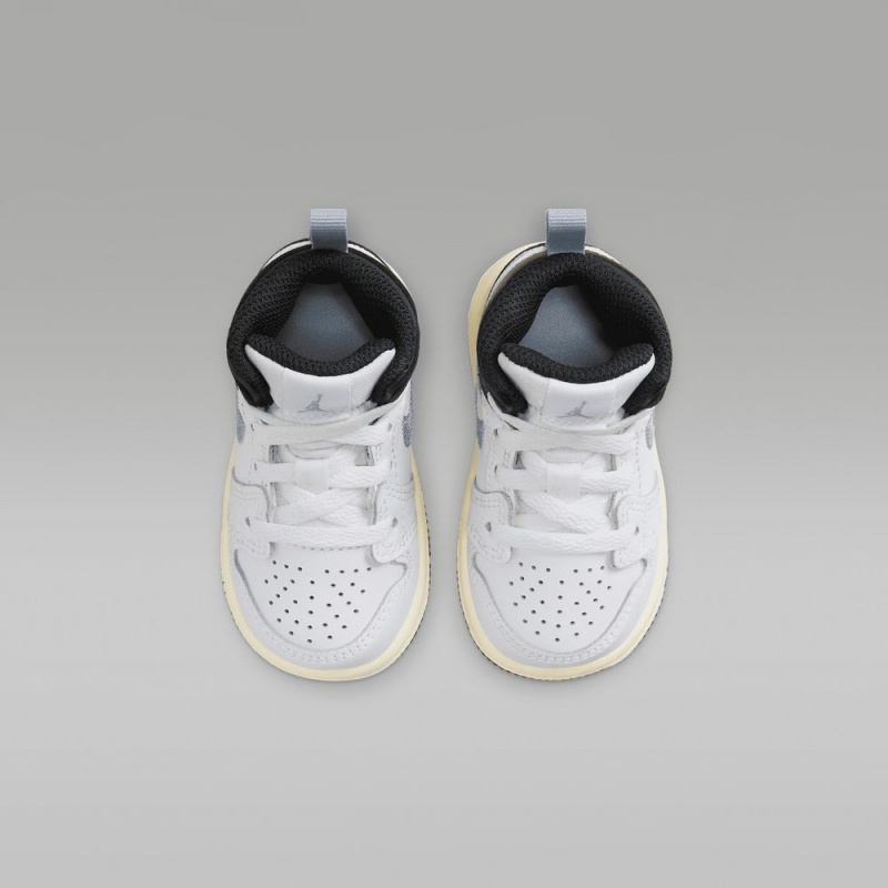 Nike Jordan 1 Mid SE Schoenen Kinderen Wit Chocola Nederland | 504781-DAM