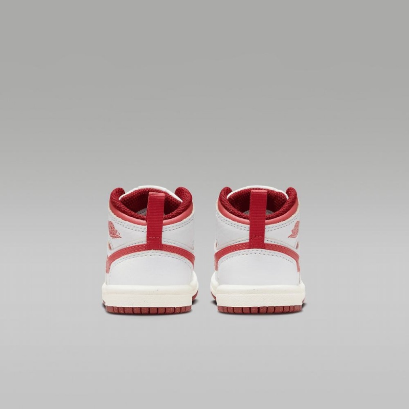Nike Jordan 1 Mid SE Schoenen Kinderen Wit Rood Nederland | 205137-IUZ