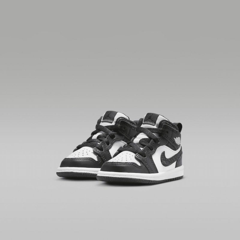 Nike Jordan 1 Mid SE Schoenen Kinderen Zwart Wit Nederland | 649182-RHW