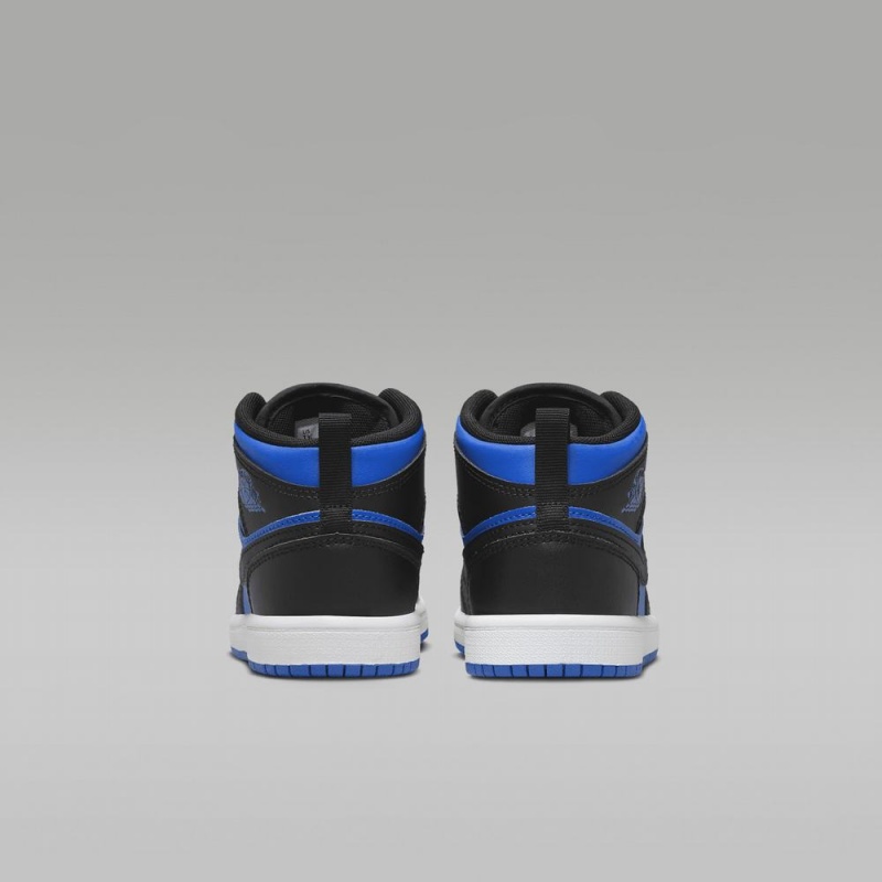 Nike Jordan 1 Mid Schoenen Kinderen Blauw Zwart Nederland | 471923-FVB