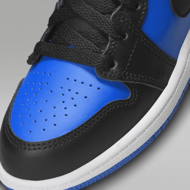 Nike Jordan 1 Mid Schoenen Kinderen Blauw Zwart Nederland | 471923-FVB