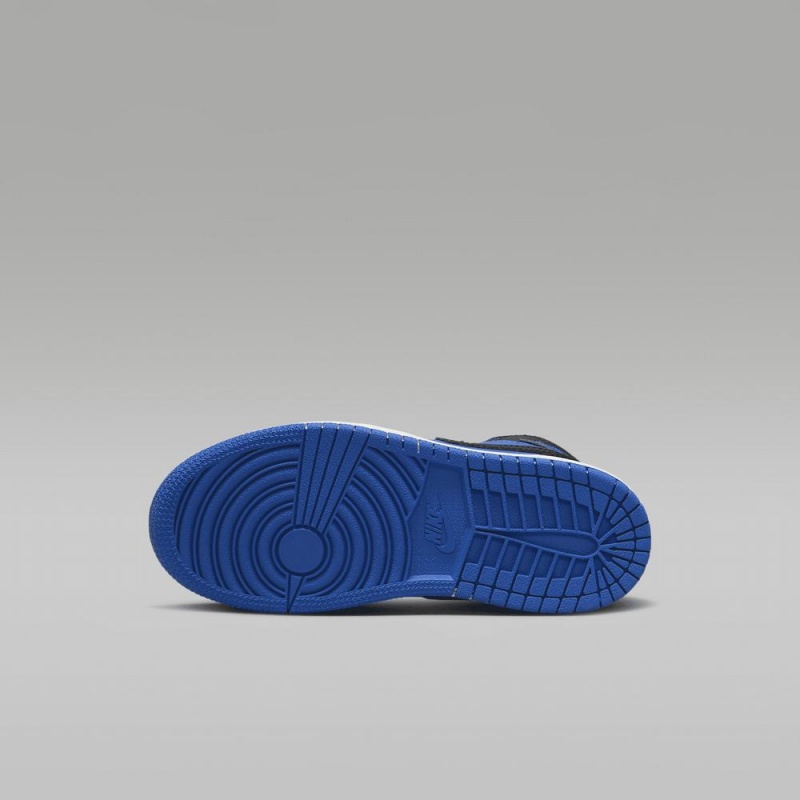 Nike Jordan 1 Mid Schoenen Kinderen Blauw Zwart Nederland | 471923-FVB