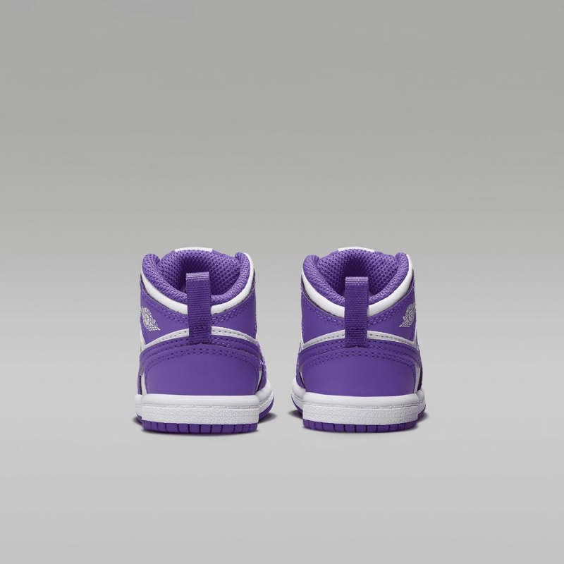 Nike Jordan 1 Mid Schoenen Kinderen Paars Wit Nederland | 138054-KFD