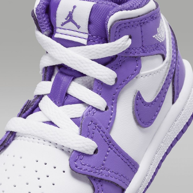 Nike Jordan 1 Mid Schoenen Kinderen Paars Wit Nederland | 138054-KFD