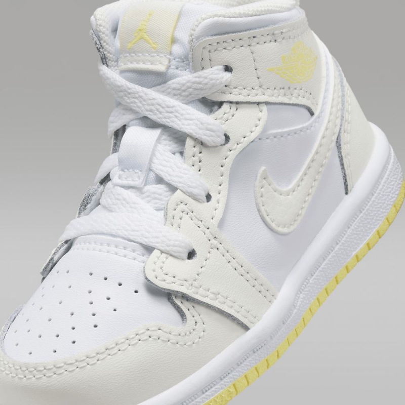 Nike Jordan 1 Mid Schoenen Kinderen Wit Nederland | 475961-TJK