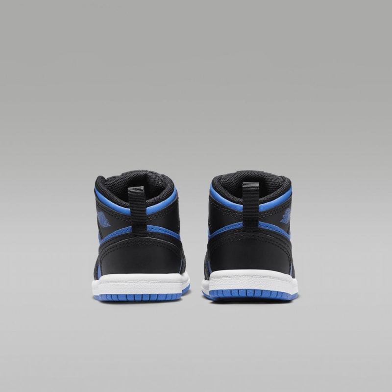 Nike Jordan 1 Mid Schoenen Kinderen Zwart Blauw Nederland | 982305-ZHR
