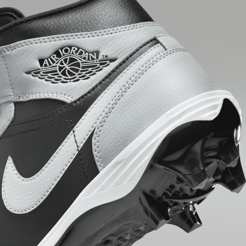 Nike Jordan 1 Mid TD Schoenen Heren Metal Zilver Zwart Nederland | 483165-KZV