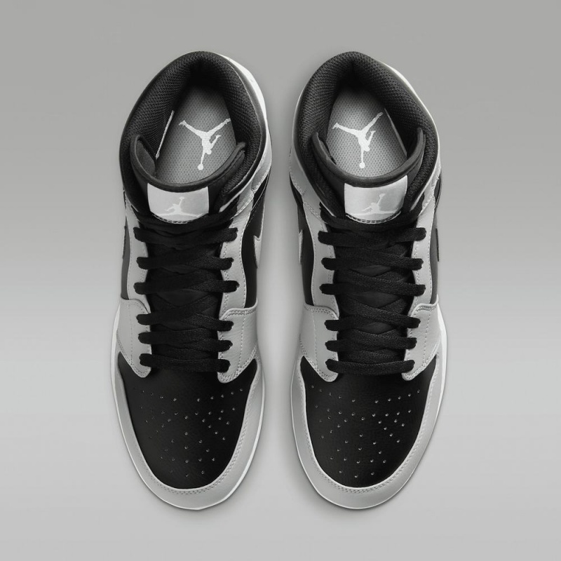 Nike Jordan 1 Mid TD Schoenen Heren Metal Zilver Zwart Nederland | 483165-KZV