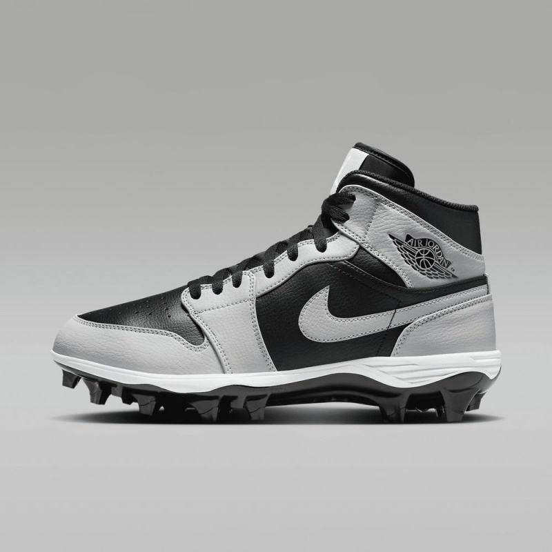 Nike Jordan 1 Mid TD Schoenen Heren Metal Zilver Zwart Nederland | 483165-KZV