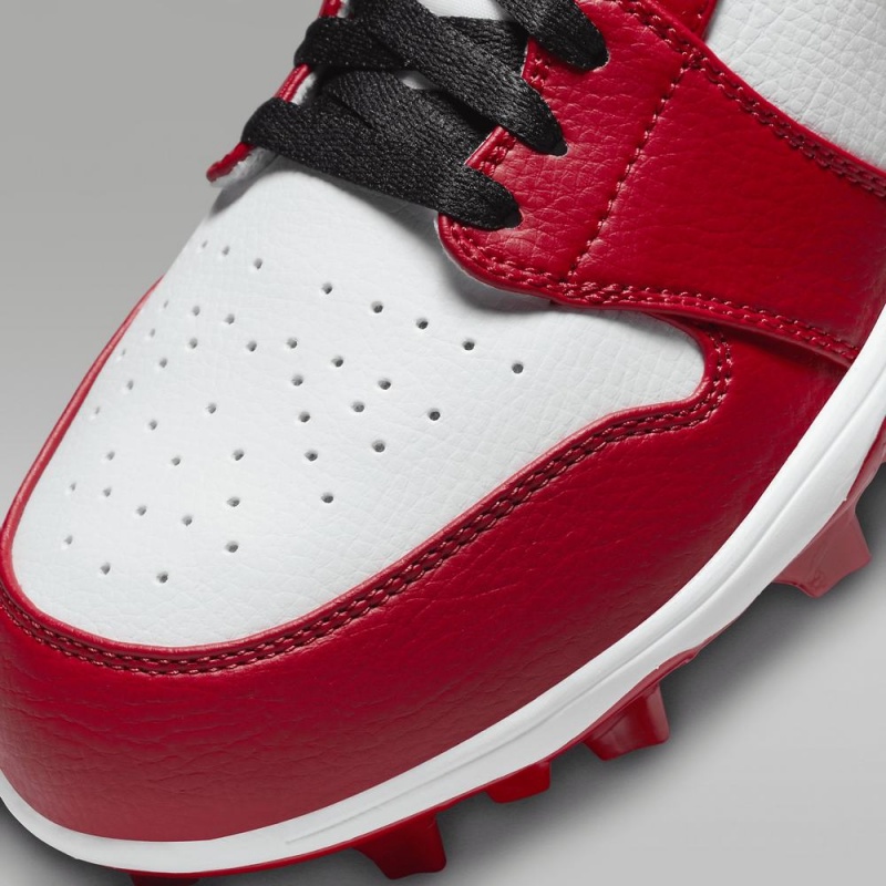 Nike Jordan 1 Mid TD Schoenen Heren Wit Rood Zwart Nederland | 781690-FOS