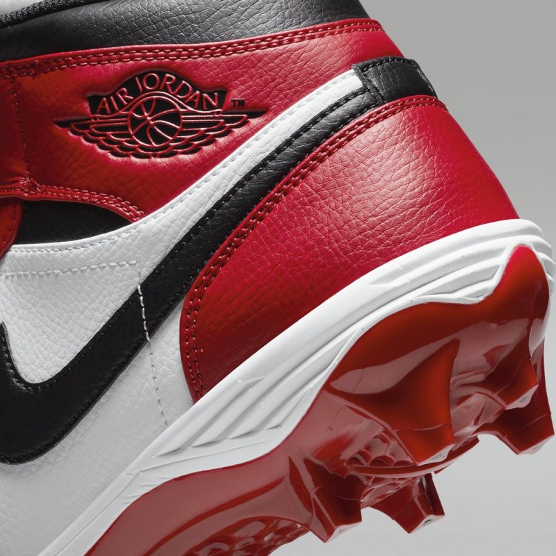 Nike Jordan 1 Mid TD Schoenen Heren Wit Rood Zwart Nederland | 781690-FOS