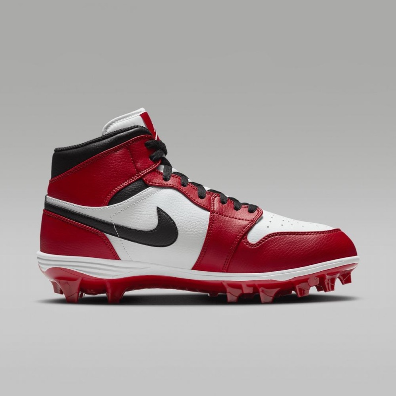 Nike Jordan 1 Mid TD Schoenen Heren Wit Rood Zwart Nederland | 781690-FOS