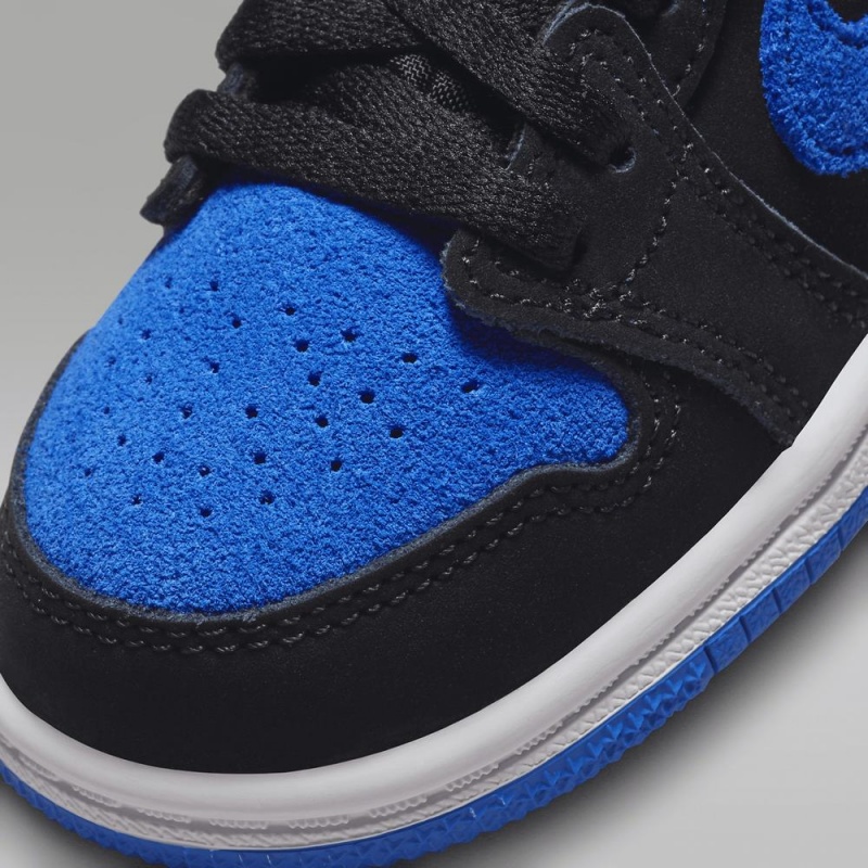 Nike Jordan 1 Retro High OG Schoenen Kinderen Zwart Wit Koningsblauw Blauw Nederland | 684752-IST