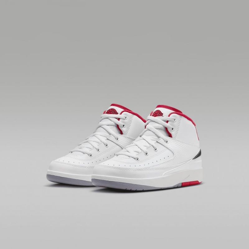 Nike Jordan 2 Retro Schoenen Kinderen Wit Rood Nederland | 016378-ENV