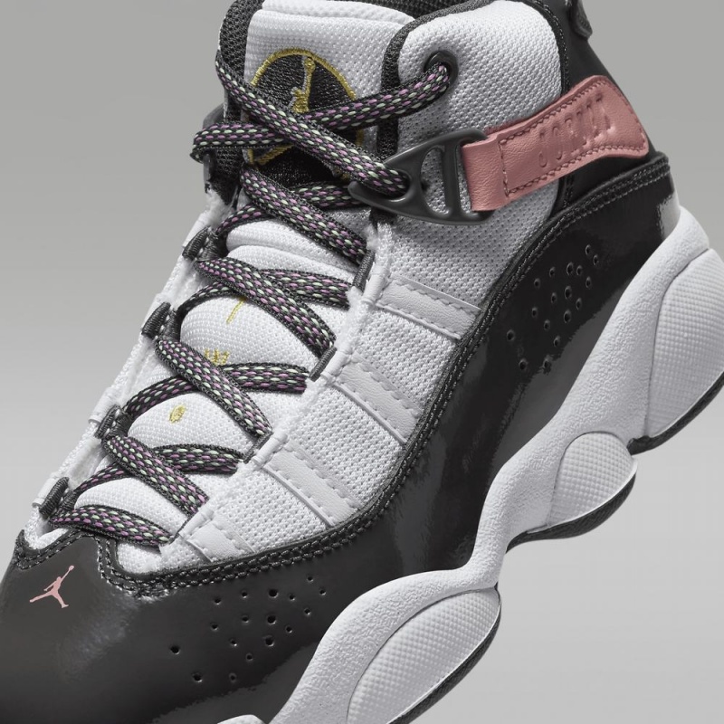 Nike Jordan 6 Rings Schoenen Kinderen Wit Rood Groen Donkergrijs Nederland | 293684-IDA