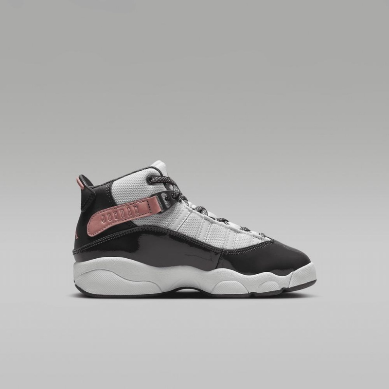 Nike Jordan 6 Rings Schoenen Kinderen Wit Rood Groen Donkergrijs Nederland | 293684-IDA