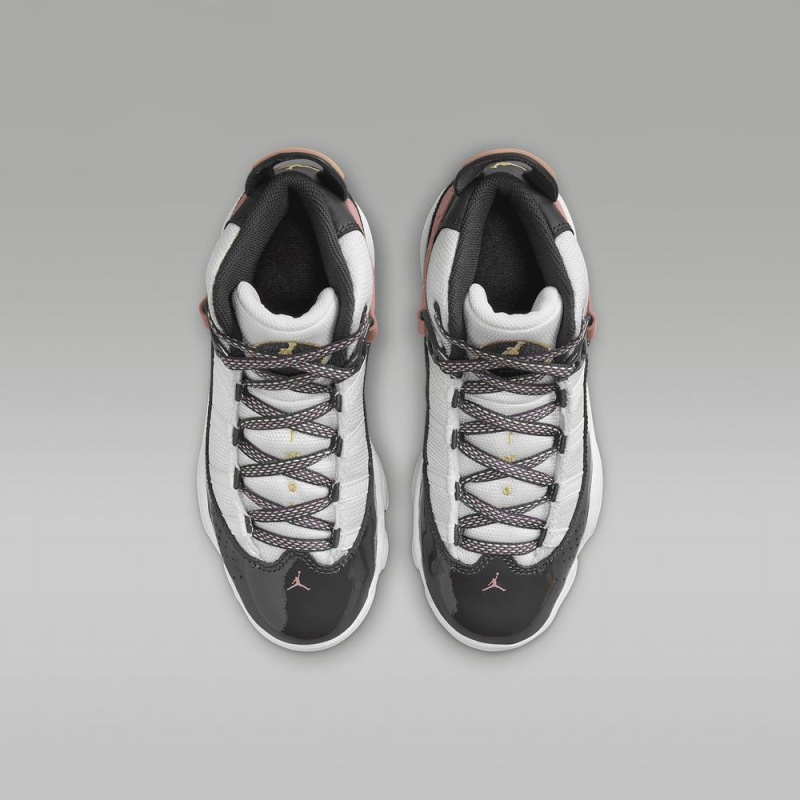 Nike Jordan 6 Rings Schoenen Kinderen Wit Rood Groen Donkergrijs Nederland | 293684-IDA