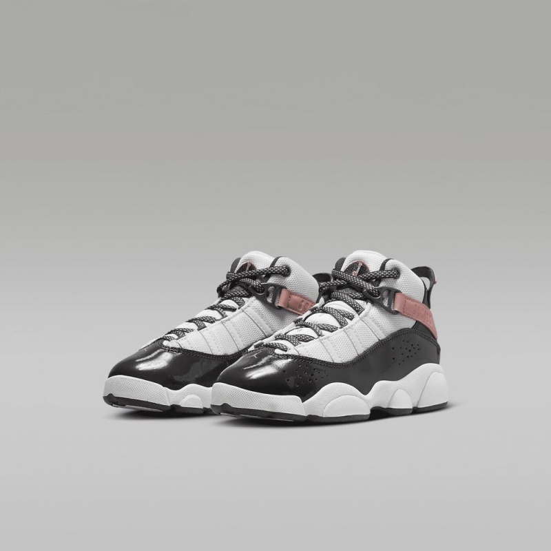 Nike Jordan 6 Rings Schoenen Kinderen Wit Rood Groen Donkergrijs Nederland | 293684-IDA