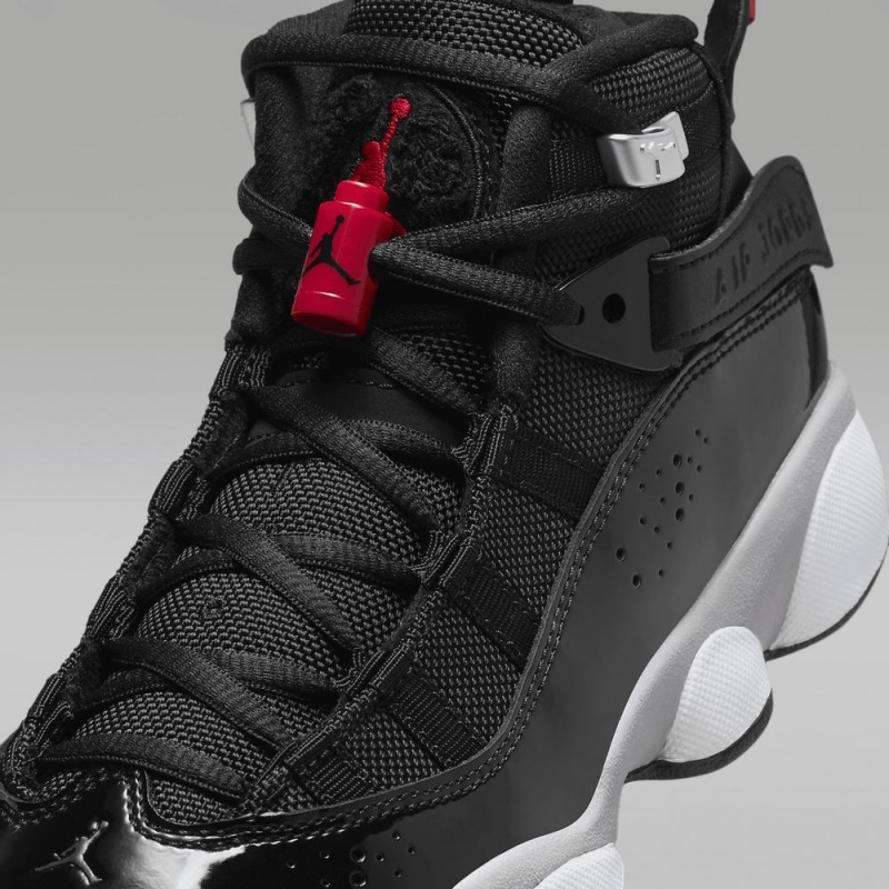 Nike Jordan 6 Rings Schoenen Kinderen Zwart Wit Rood Nederland | 581064-JND