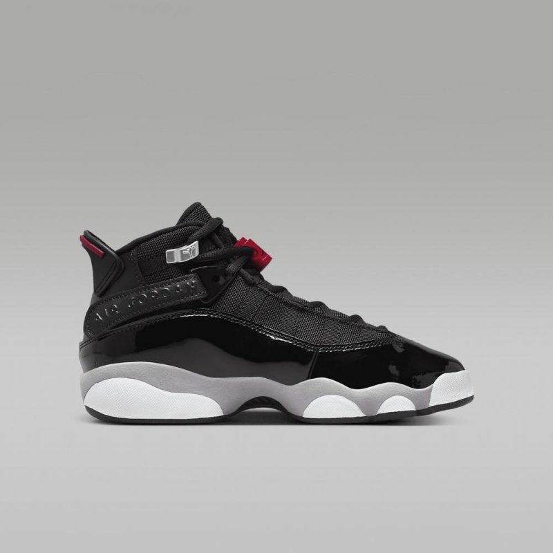 Nike Jordan 6 Rings Schoenen Kinderen Zwart Wit Rood Nederland | 581064-JND