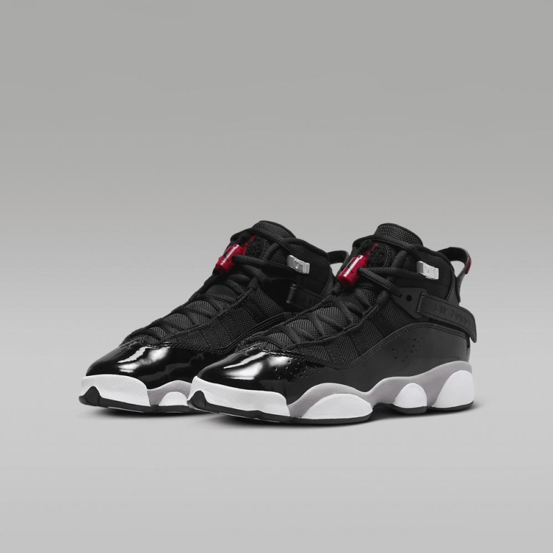 Nike Jordan 6 Rings Schoenen Kinderen Zwart Wit Rood Nederland | 581064-JND