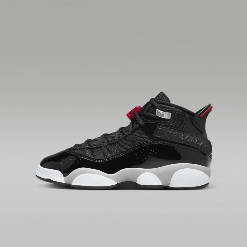 Nike Jordan 6 Rings Schoenen Kinderen Zwart Wit Rood Nederland | 581064-JND