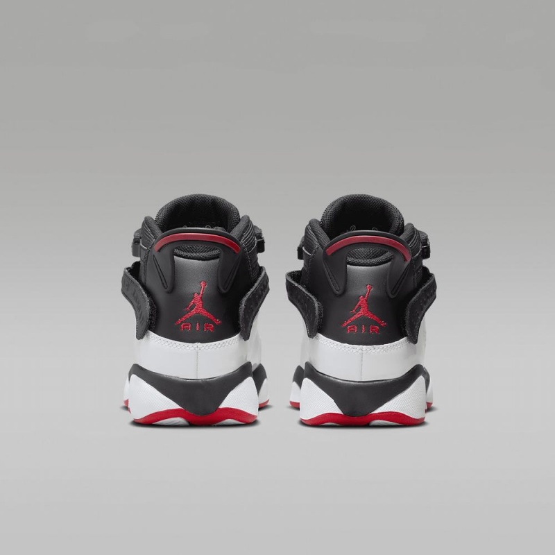 Nike Jordan 6 Rings Schoenen Kinderen Zwart Wit Rood Nederland | 379214-VUD