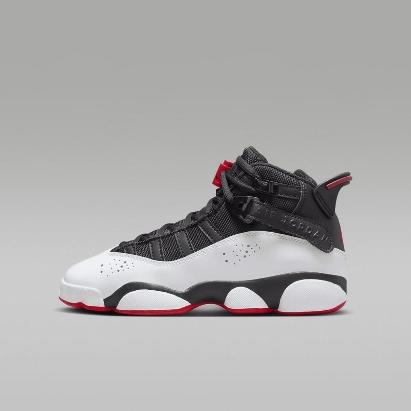 Nike Jordan 6 Rings Schoenen Kinderen Zwart Wit Rood Nederland | 379214-VUD
