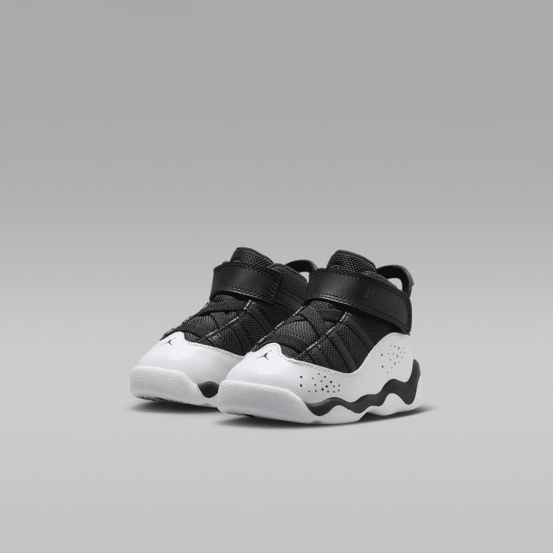 Nike Jordan 6 Rings Schoenen Kinderen Zwart Wit Rood Nederland | 745823-HKI