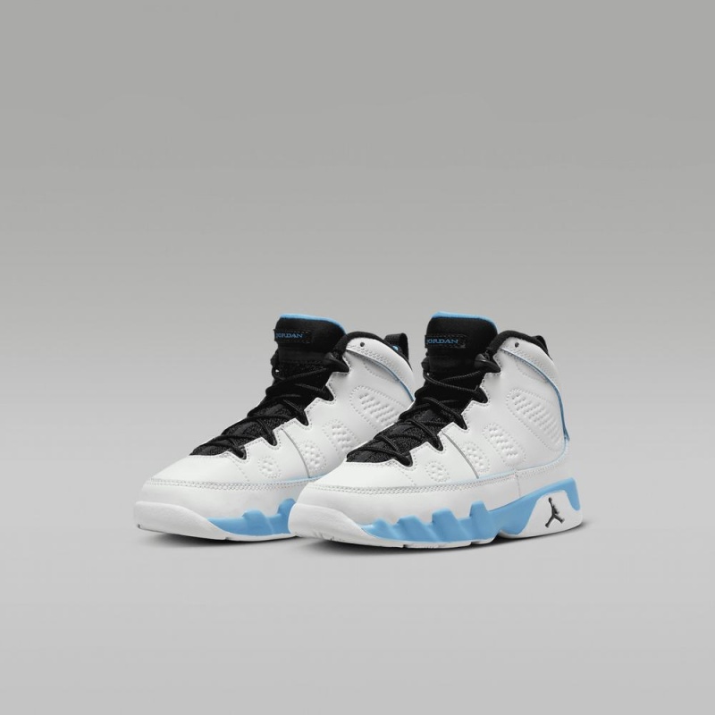 Nike Jordan 9 Retro Schoenen Kinderen Wit Donkerblauw Zwart Nederland | 420319-ERY